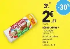 E.Leclerc Soignon - bûche chèvre offre