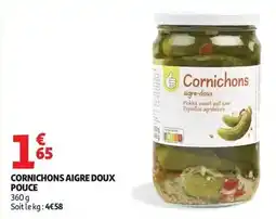 Auchan Supermarché Pouce - cornichons aigre doux offre