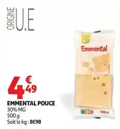 Auchan Supermarché Pouce - emmental offre