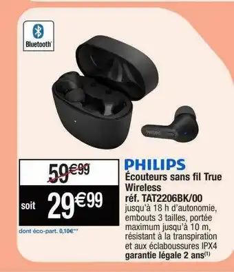 Migros écouteurs Sans Fil True Wireless Philips offre