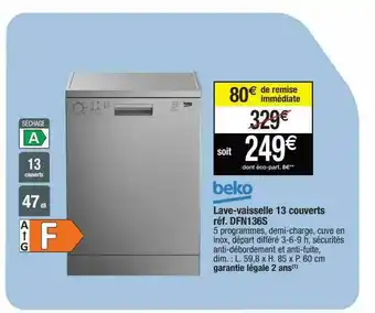Migros Lave-vaisselle 13 Couverts Beko offre