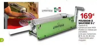 Poussoir Ă Saucisse 5 L Le Pratique