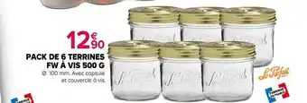 Kiriel Pack De 6 Terrines Fw à Vis 500 G offre