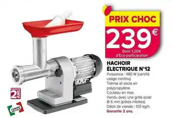 Kiriel Hachoir électrique N°12 offre