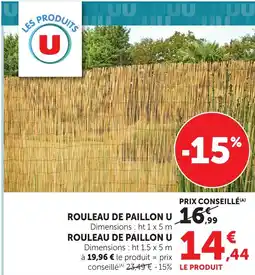 Bi1 Rouleau de paillon u offre