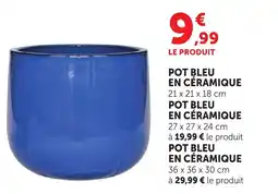Bi1 Pot bleu en céramique offre