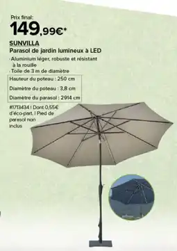 Costco Sunvilla parasol de jardin offre