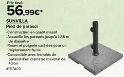 Costco Sunvilla pied de parasol offre
