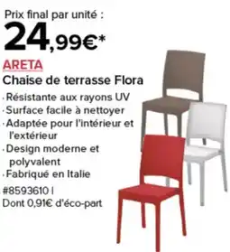 Costco Areta chaise de terrasse flora offre