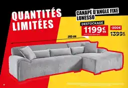 BUT Canapé d'angle fixe lunesso offre