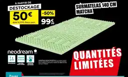 BUT Surmatelas 140x190 cm matcha offre