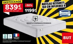 BUT Matelas ressorts 160x200 cm influence r offre