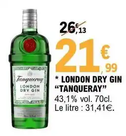 E.Leclerc LONDON DRY GIN 'TANQUERAY' offre