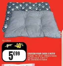 La Foir'Fouille Coussin pour chien à motif offre