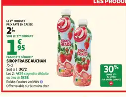 Auchan Supermarché AUCHAN Sirop fraise offre