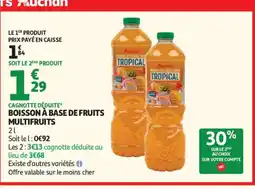 Auchan Supermarché Boisson à base de fruits multifruits offre