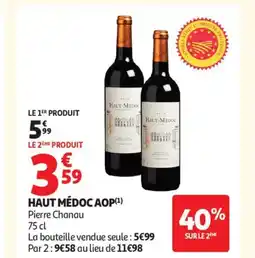 Auchan Supermarché PIERRE CHANAU Haut médoc aop offre