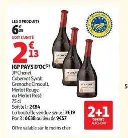 Auchan Supermarché JP CHENET Igp pays d'oc offre