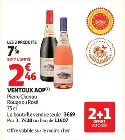 Auchan Supermarché PIERRE CHANAU Ventoux aop offre