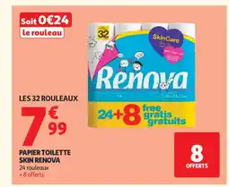 Auchan Supermarché RENOVA Papier toilette skin offre