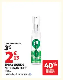 Auchan Supermarché CIF Spray liquide nettoyant offre
