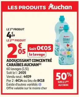 Auchan Supermarché AUCHAN Adoucissant concentré caraïbes offre