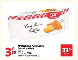 Auchan Supermarché BONNE MAMAN Madeleines pur beurre offre