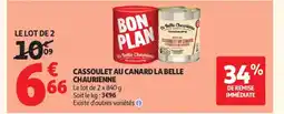 Auchan Supermarché LA BELLE CHAURIENNE Cassoulet au canard offre