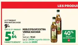 Auchan Supermarché AUCHAN Huile d'olive extra vierge offre