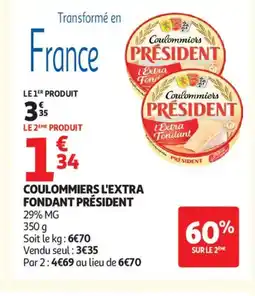 Auchan Supermarché PRÉSIDENT Coulommiers l'extra fondant offre