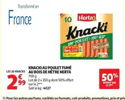 Auchan Supermarché HERTA Knacki au poulet fumé au bois de hètre offre