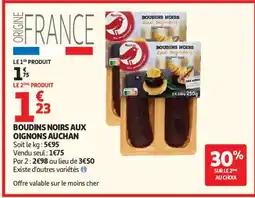 Auchan Supermarché AUCHAN Boudins noirs aux oignons offre