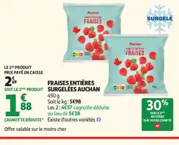 Auchan Supermarché AUCHAN Fraises entières surgelées offre