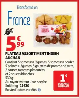 Auchan Supermarché AUCHAN Plateau assortiment indien offre