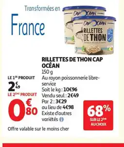 Auchan Supermarché CAP OCÉAN Rillettes de thon offre