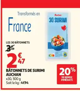 Auchan Supermarché AUCHAN Bâtonnets de surimi offre