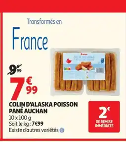 Auchan Supermarché AUCHAN Colin dalaska poisson pané offre