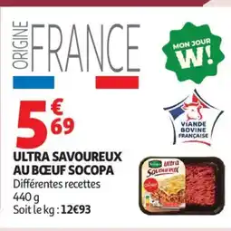 Auchan Supermarché SOCOPA Ultra savoureux au bœuf offre