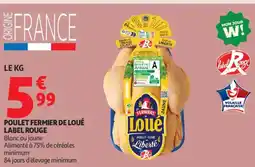 Auchan Supermarché Poulet fermier de loué label rouge offre