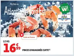 Auchan Supermarché Pinces d'araignée cuite offre