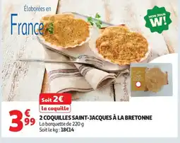 Auchan Supermarché 2 coquilles saint-jacques à la bretonne offre
