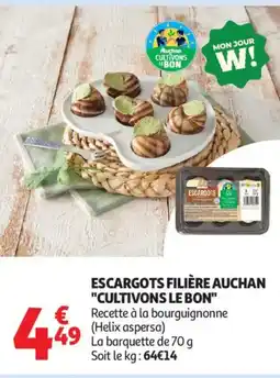 Auchan Supermarché Escargots filière auchan cultivons le bon offre