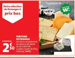 Auchan Supermarché Portions de fromage offre