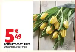 Auchan Supermarché Bouquet de 10 tulipes offre