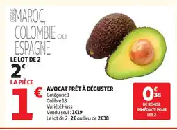 Auchan Supermarché Avocat prêt à déguster offre