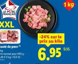 Lidl Sauté de porc offre