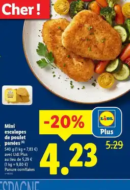 Lidl Mini escalopes de poulet panées offre