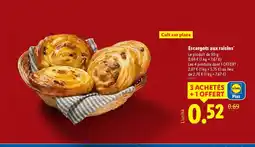 Lidl Escargots aux raisins offre