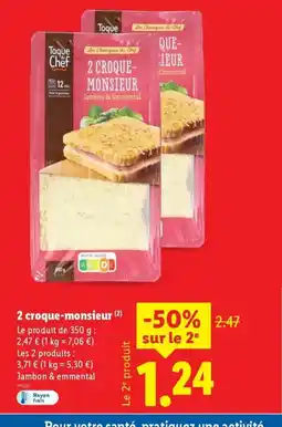 Lidl 2 croque-monsieur offre