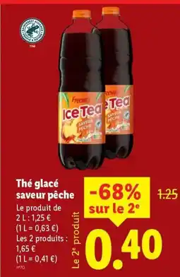 Lidl Thé glacé saveur pêche offre